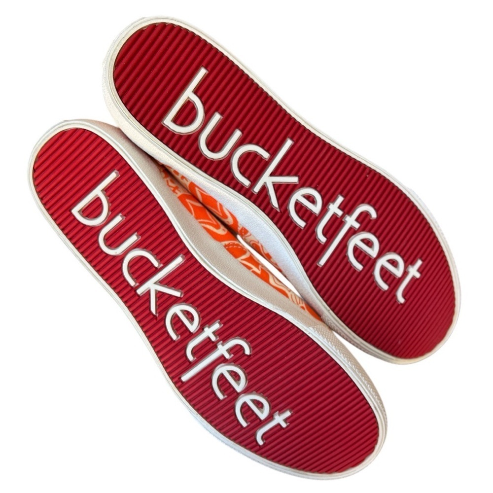NWOT Bucketfeet Orange Sherbet canvas sneaker women’s size 9 artist designed - Picture 9 of 9